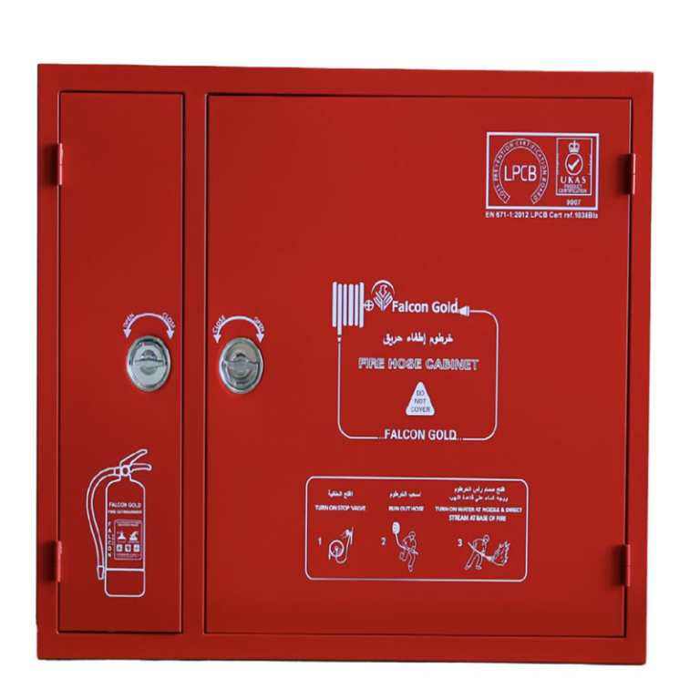 Falcon Gold Double-Door Mild Steel Fire Hose Reel Cabinet