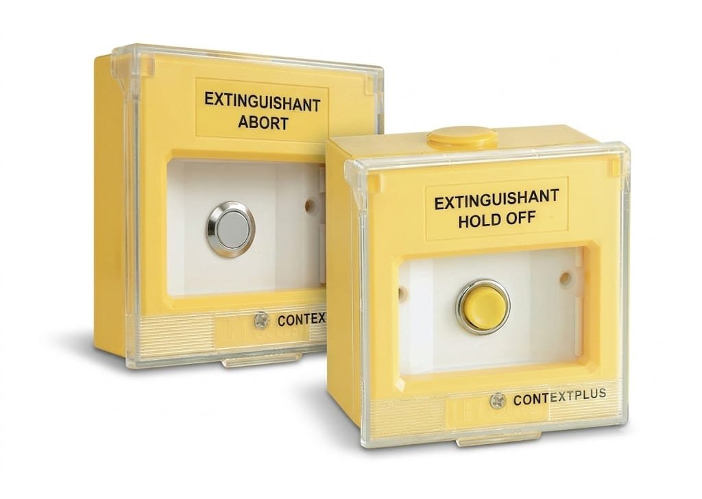 Extinguishant Hold and Abort Buttons, CP200HLB and CP150ALB - context plus