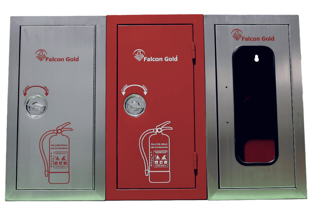 صندوق طفاية حريق مدفون بخيارات أبواب متعددة من Falcon Gold