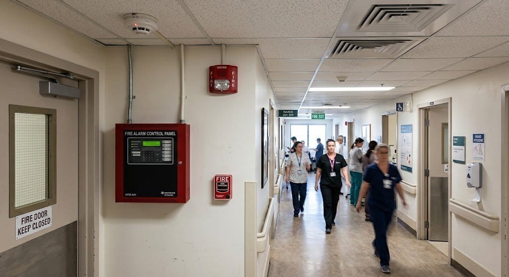 Context Plus Fire Alarm Systems installed in a commercial building
